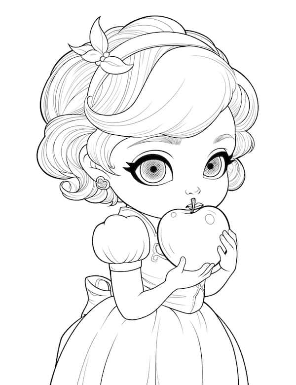 Baby Princess Snow White coloring page