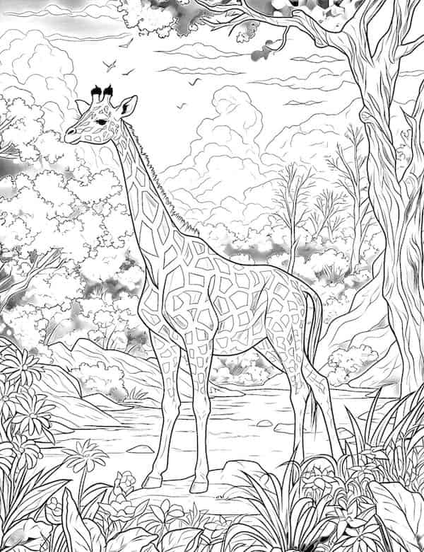 Giraffe in a national park