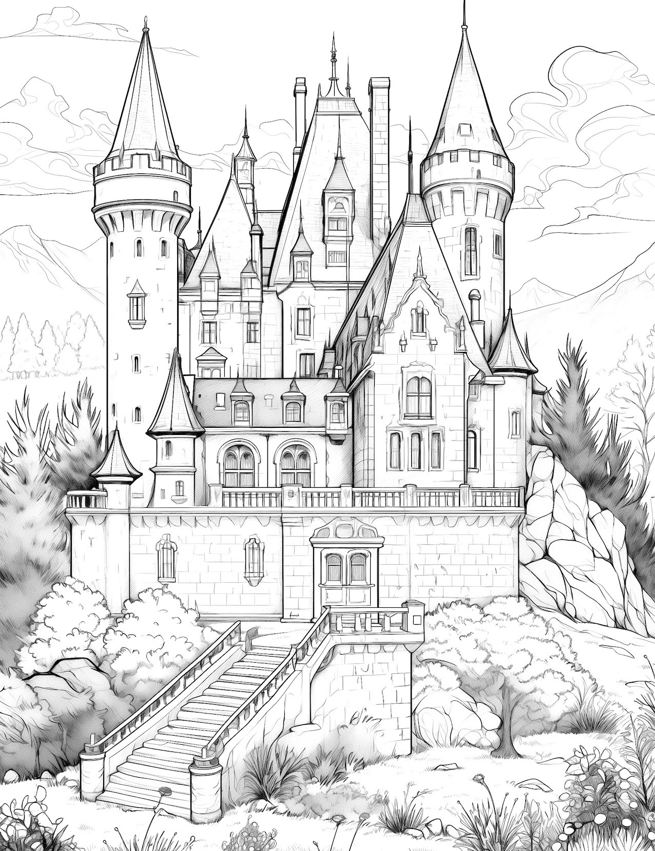50 Fantastic Castle Coloring Pages Free Printable Our Mindful Life