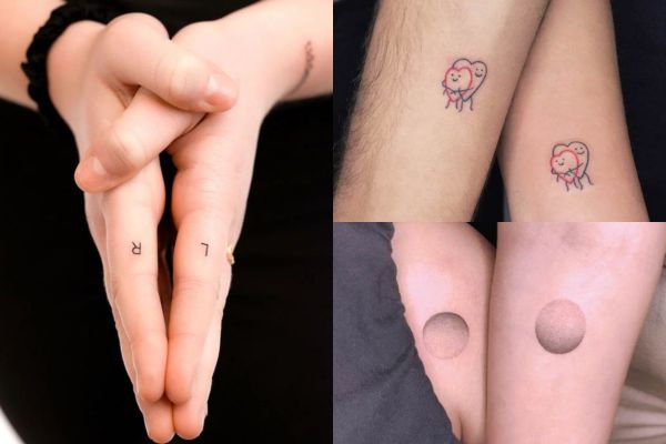 Cute Heart Black Cat Couple Waterproof Temporary Tattoo - Temu