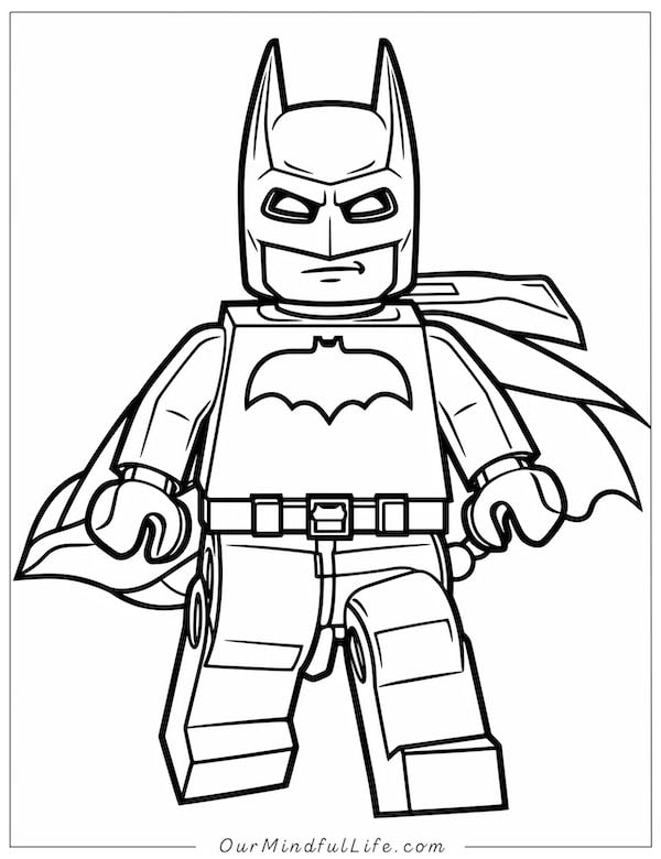 Batman Lego minifigure coloring page_3