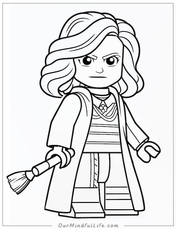Hermione Lego coloring page