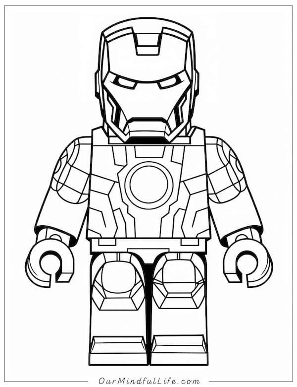 Ironman Lego coloring page_1