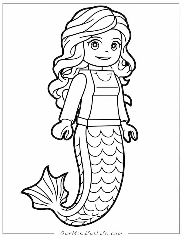 Lego Little Mermaid coloring page
