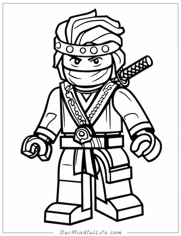 Lego Ninja coloring page