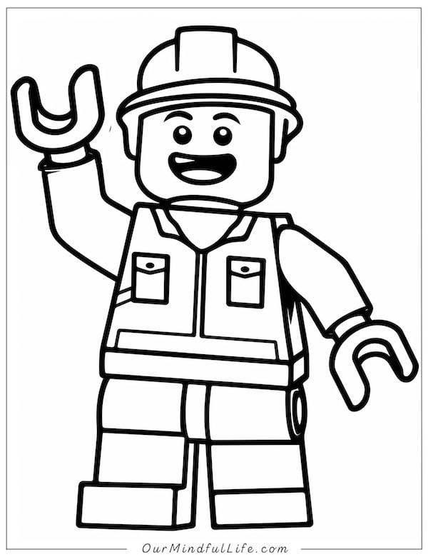 Lego movie Emmet coloring page