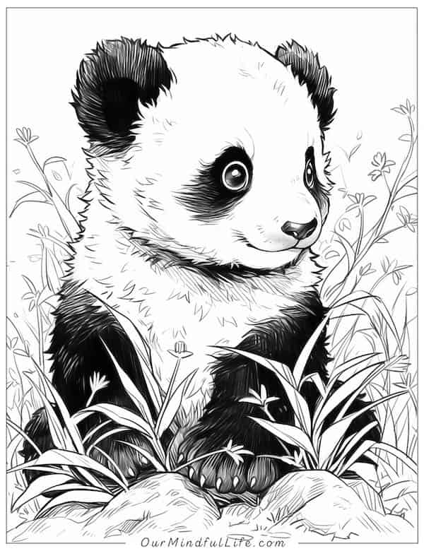 Little panda in the wild