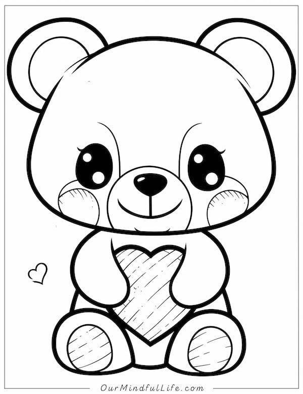 Sweet romantic teddy bear