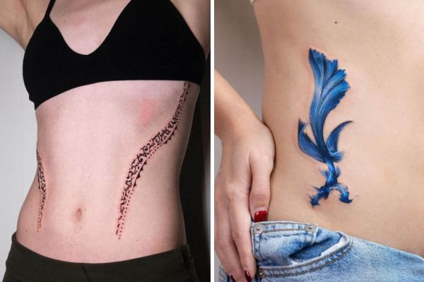 Waist tattoos for women