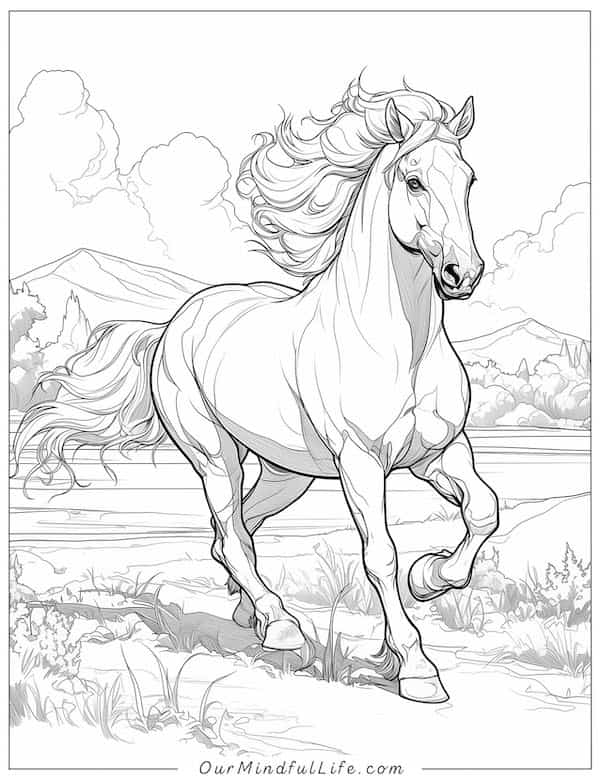 52 Majestic Horse Coloring Pages [Free Printables] Our Mindful Life