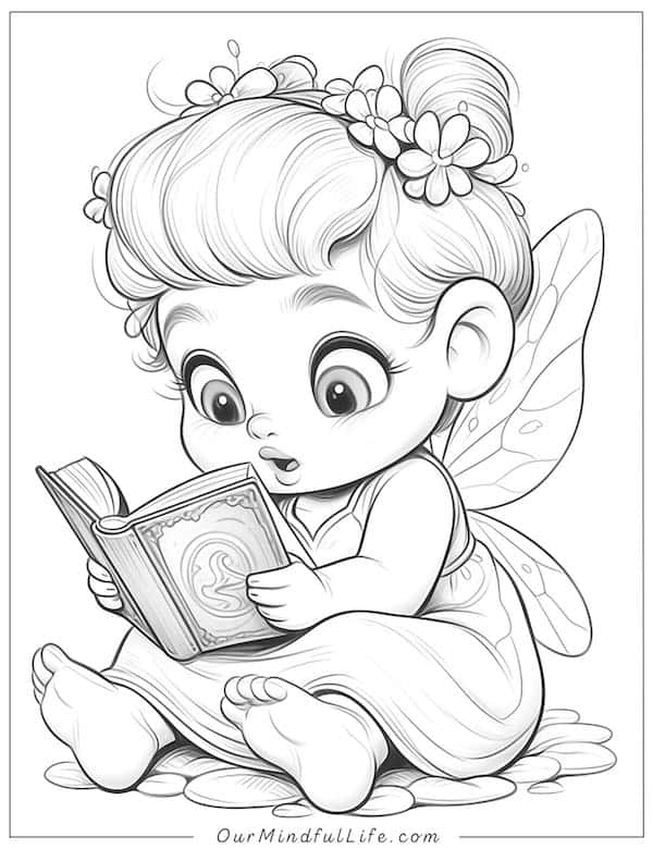 Book nerd baby fairy