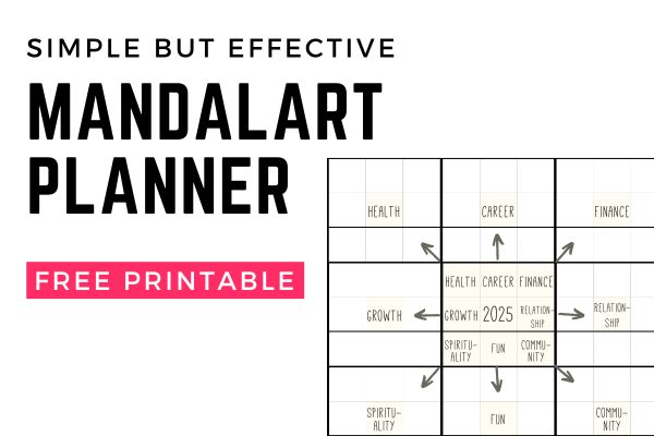 Mandalart Planner with printable template